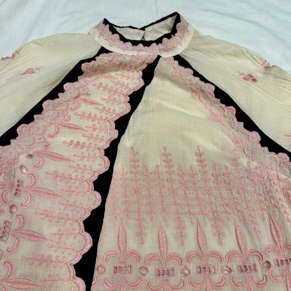 Free People boho blouse Victorian size small - Picture 5 of 10